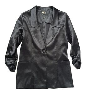 Serena Williams Silky Black Blazer Jacket Womens Size S